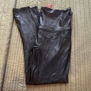 SPANX Black Faux Leather Leggings